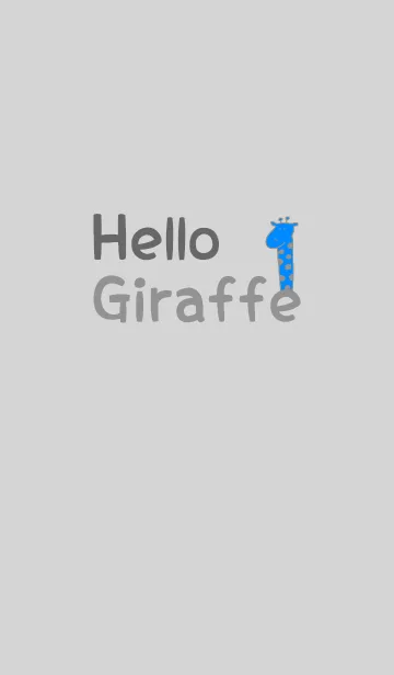 [LINE着せ替え] Hello Giraffe gray 9の画像1