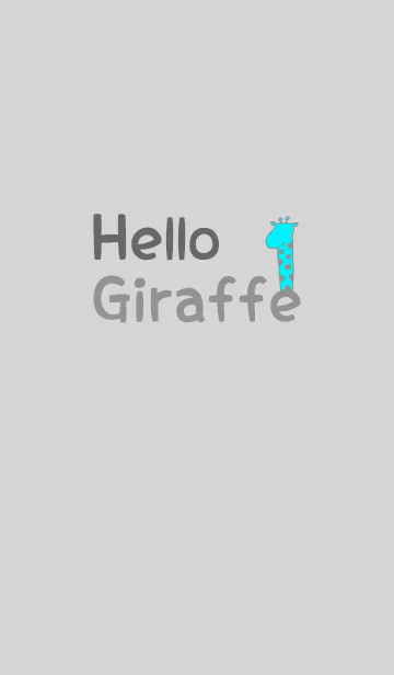 [LINE着せ替え] Hello Giraffe gray 10の画像1