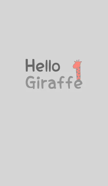 [LINE着せ替え] Hello Giraffe gray 11の画像1