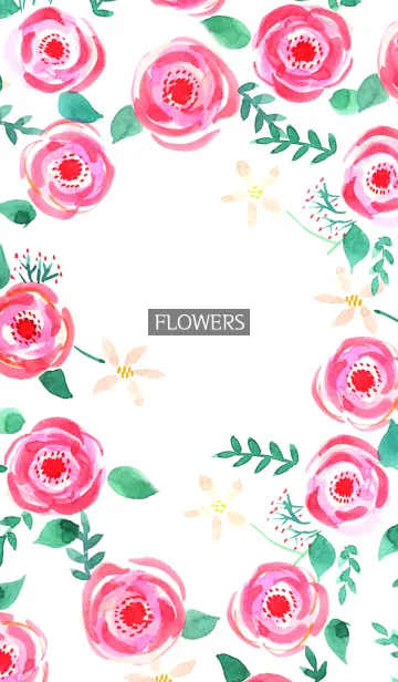 [LINE着せ替え] water color flowers_588の画像1