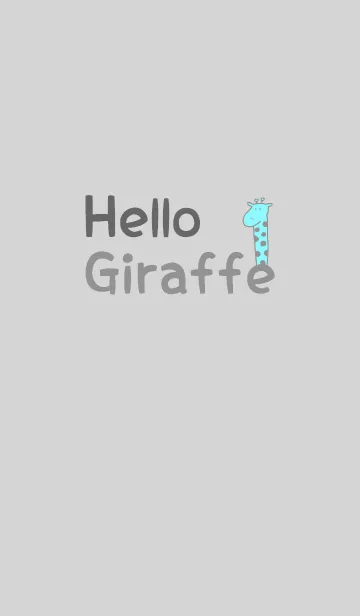 [LINE着せ替え] Hello Giraffe gray 20の画像1