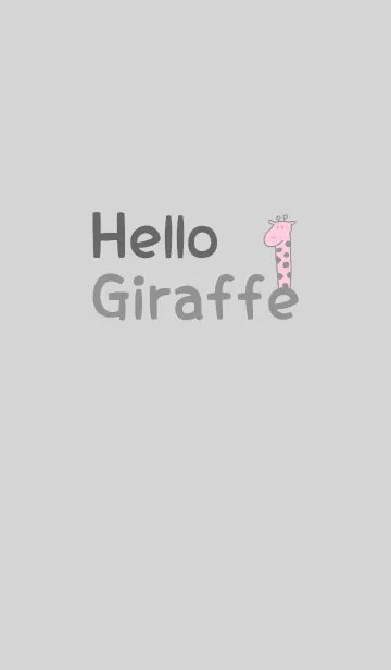 [LINE着せ替え] Hello Giraffe gray 22の画像1