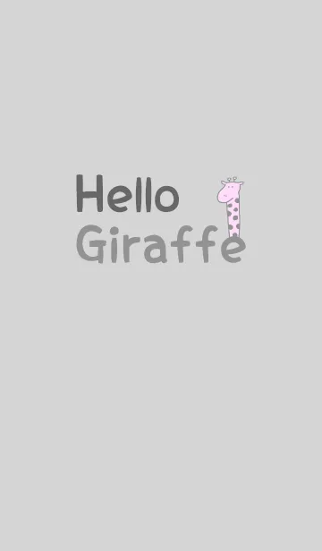 [LINE着せ替え] Hello Giraffe gray 23の画像1