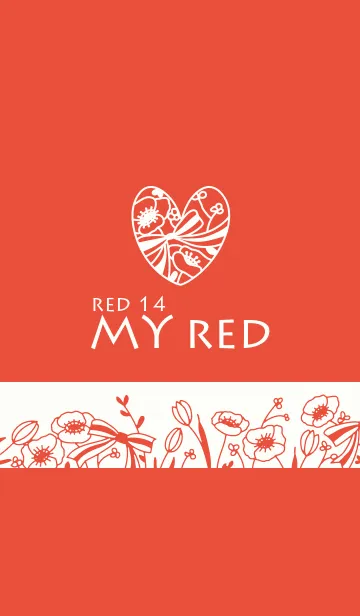 [LINE着せ替え] MY RED/赤14の画像1