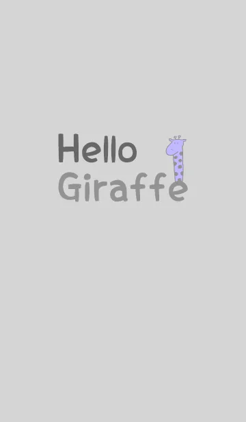 [LINE着せ替え] Hello Giraffe gray 27の画像1