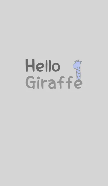 [LINE着せ替え] Hello Giraffe gray 28の画像1