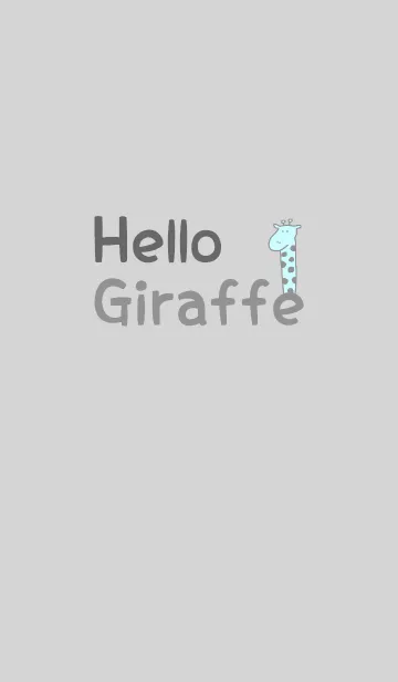 [LINE着せ替え] Hello Giraffe gray 30の画像1