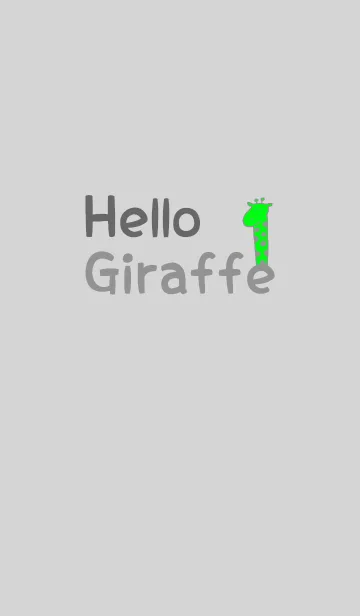 [LINE着せ替え] Hello Giraffe gray 32の画像1