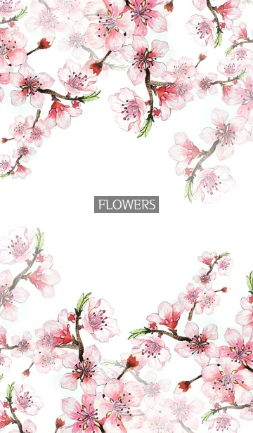 [LINE着せ替え] water color flowers_592の画像1