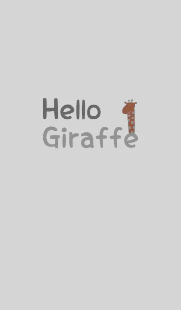 [LINE着せ替え] Hello Giraffe gray 37の画像1