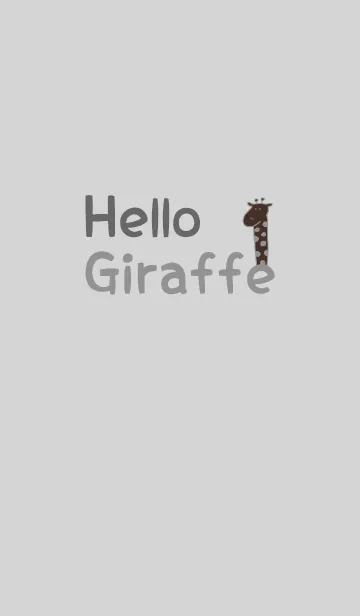 [LINE着せ替え] Hello Giraffe gray 38の画像1