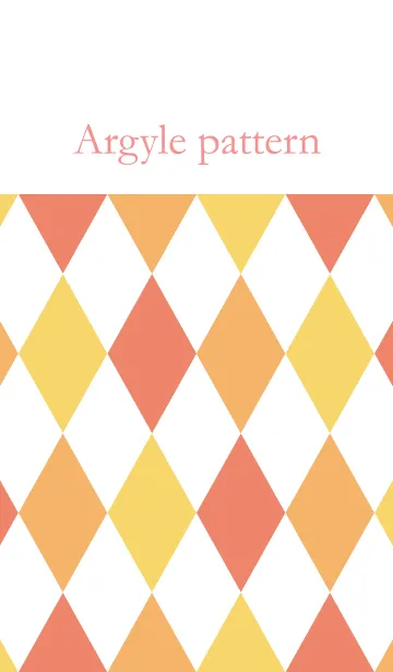 [LINE着せ替え] Argyle pattern -ORANGE+YELLOW-の画像1