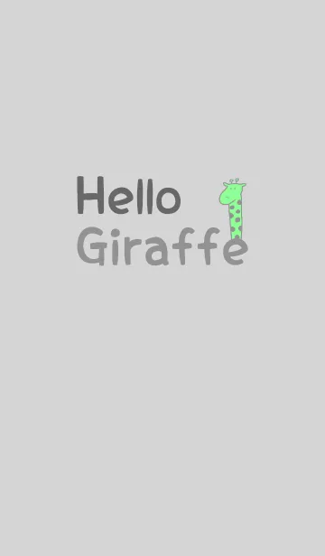 [LINE着せ替え] Hello Giraffe gray 42の画像1