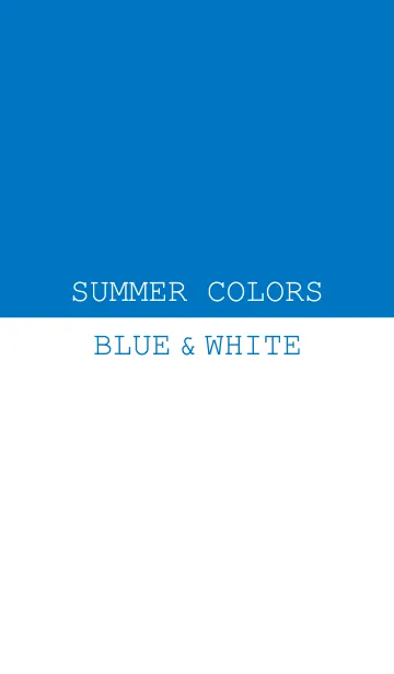 [LINE着せ替え] SUMMER COLORS -BLUE ＆ WHITE-の画像1