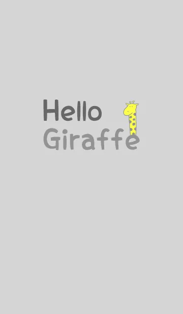 [LINE着せ替え] Hello Giraffe gray 44の画像1