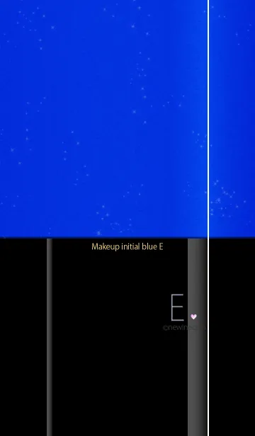 [LINE着せ替え] メークアップ イニシャル ブルー Eの画像1
