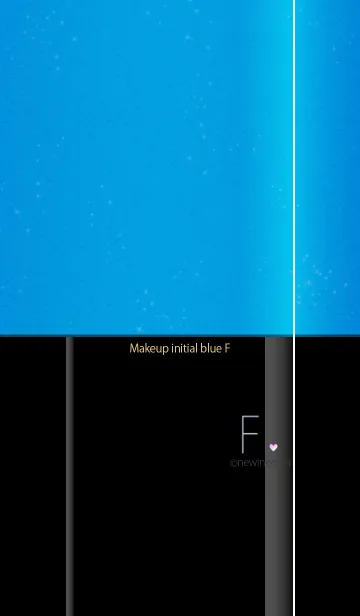 [LINE着せ替え] メークアップ イニシャル ブルー Fの画像1