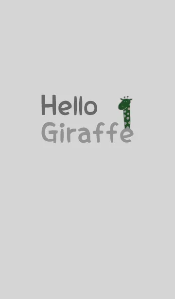 [LINE着せ替え] Hello Giraffe gray 49の画像1