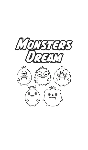 [LINE着せ替え] Monsters Dream - Whiteの画像1