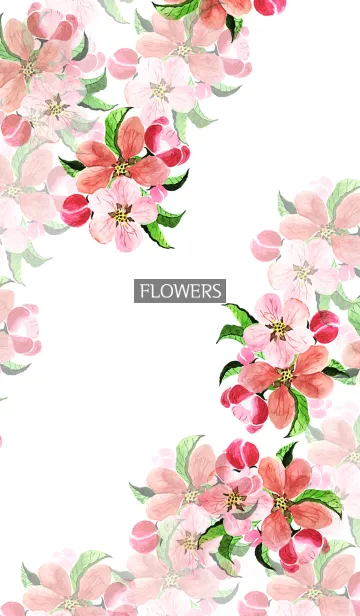 [LINE着せ替え] water color flowers_605の画像1