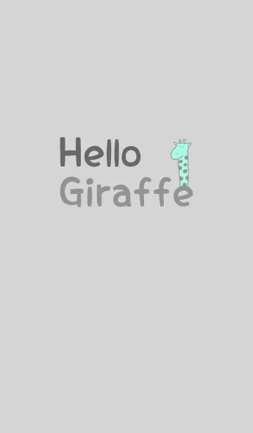 [LINE着せ替え] Hello Giraffe gray 51の画像1