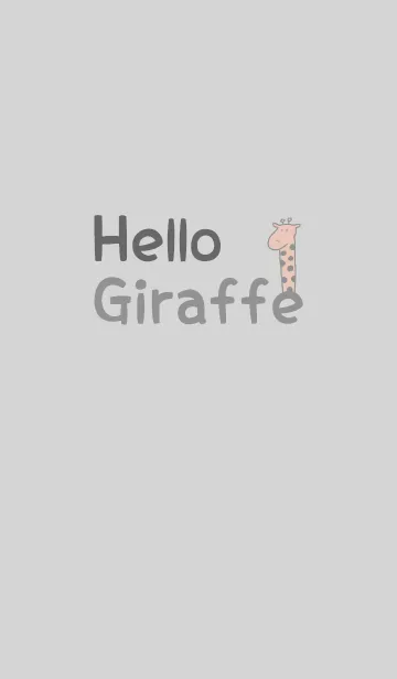 [LINE着せ替え] Hello Giraffe gray 57の画像1