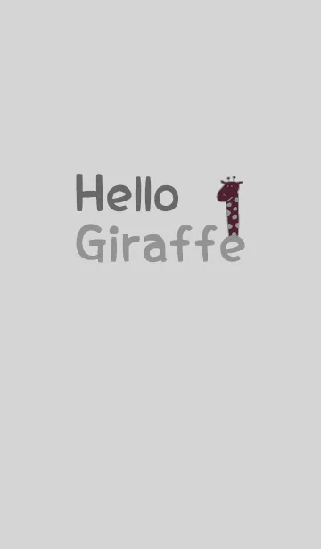 [LINE着せ替え] Hello Giraffe gray 59の画像1