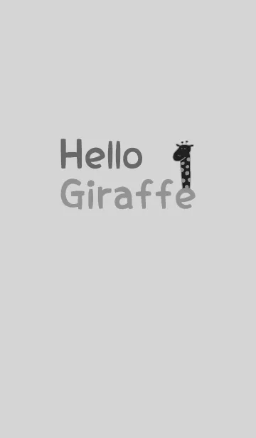 [LINE着せ替え] Hello Giraffe gray 60の画像1