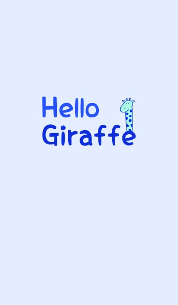 [LINE着せ替え] Hello Giraffe blue 12の画像1