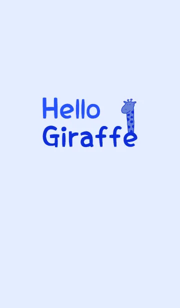 [LINE着せ替え] Hello Giraffe blue 13の画像1