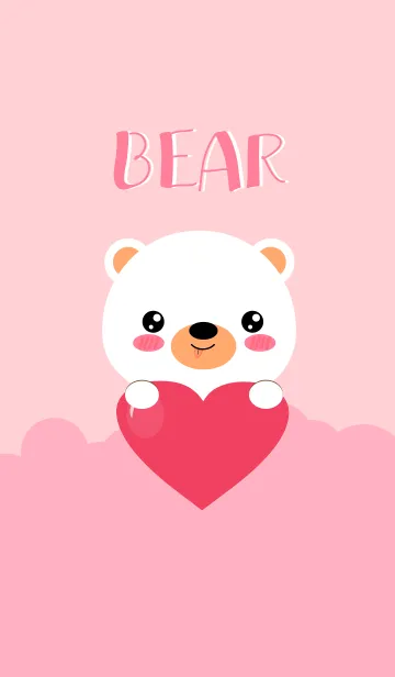 [LINE着せ替え] I am Lovely White Bear Theme (jp)の画像1