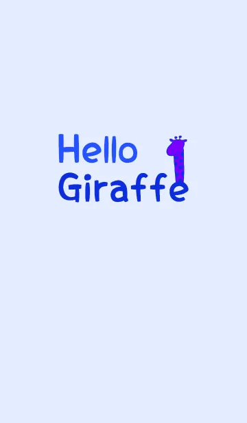 [LINE着せ替え] Hello Giraffe blue 16の画像1