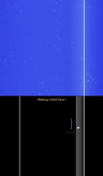 [LINE着せ替え] メークアップ イニシャル ブルー Iの画像1