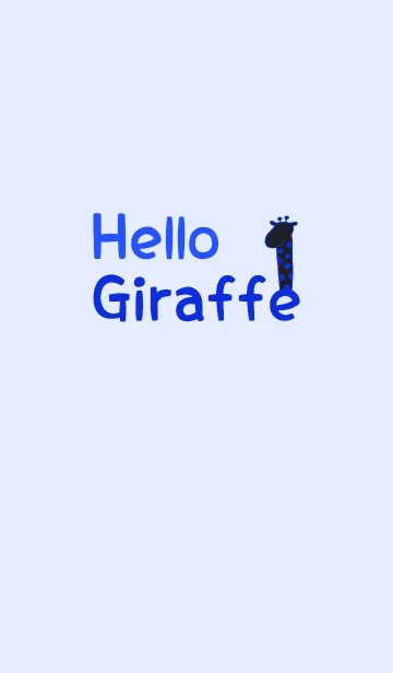 [LINE着せ替え] Hello Giraffe blue 20の画像1