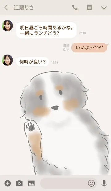 [LINE着せ替え] シンプル バーニーズマウンテンドッグの画像3