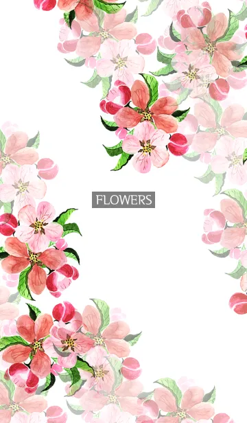 [LINE着せ替え] water color flowers_604の画像1