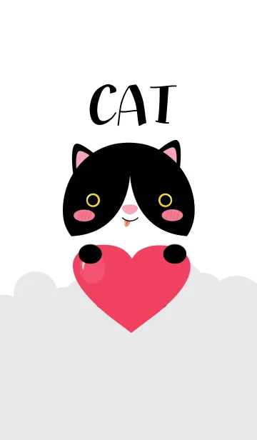 [LINE着せ替え] I am Lovely Black ＆ White Cat Theme (jp)の画像1