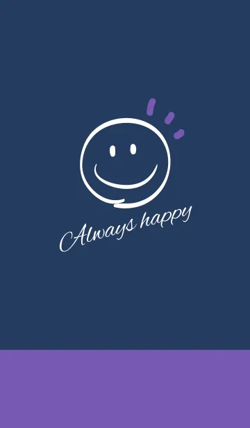 [LINE着せ替え] Always happy -NAVY+PURPLE-の画像1