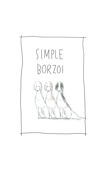 [LINE着せ替え] シンプル ボルゾイの画像1