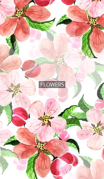 [LINE着せ替え] water color flowers_599の画像1