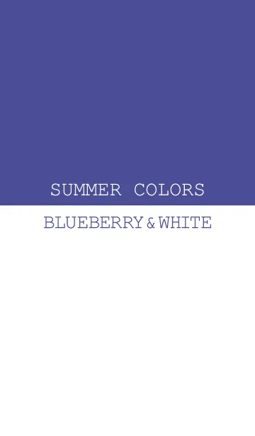 [LINE着せ替え] SUMMER COLORS -BLUEBERRY ＆ WHITE-の画像1