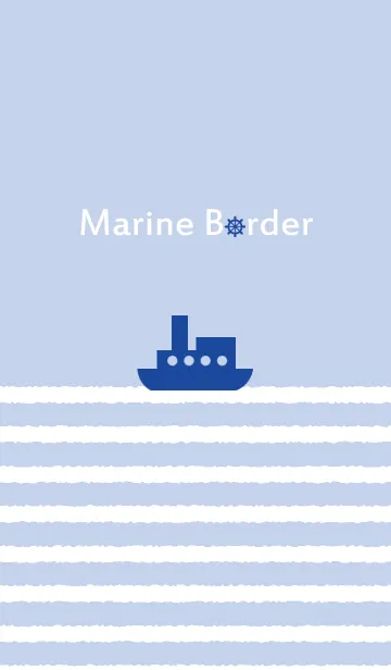 [LINE着せ替え] Marine Border[Light Blue]＠SUMMERの画像1