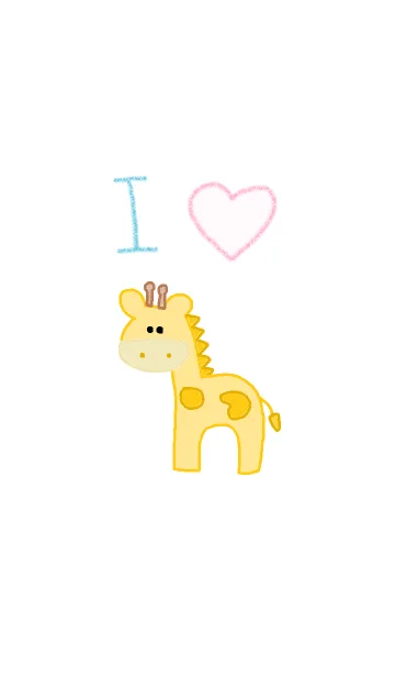 [LINE着せ替え] I LOVE Giraffeの画像1