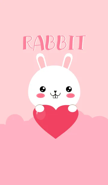 [LINE着せ替え] I am Lovely White Rabbit Theme (jp)の画像1