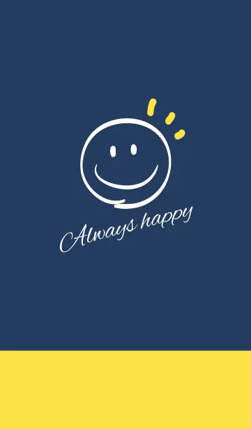 [LINE着せ替え] Always happy -NAVY+YELLOW-の画像1