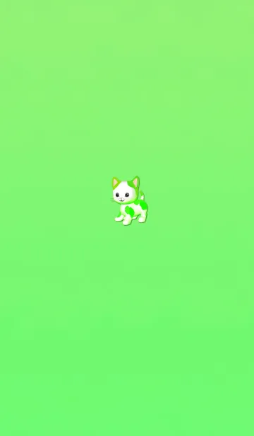 [LINE着せ替え] ブルーグリーン三毛猫の画像1