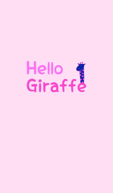 [LINE着せ替え] Hello Giraffe pink 14の画像1