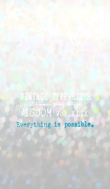 [LINE着せ替え] VINTAGE TYPEWRITER WISDOM Vol.XLIXの画像1