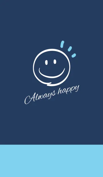 [LINE着せ替え] Always happy -NAVY+L.BLUE-の画像1