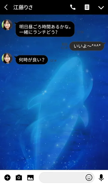 [LINE着せ替え] 星の海クジラの画像3